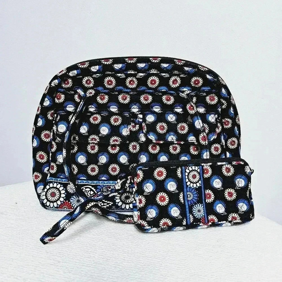 Vera Bradley retired owl print satchel 2 pc set wallet & bag - Picture 7 of 13